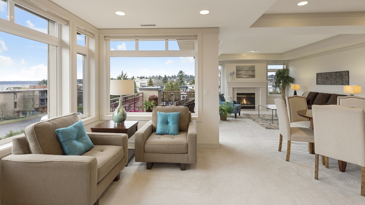 Modern rental property architectural interior for real estate investors