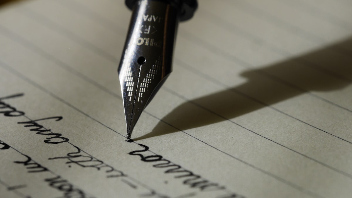 Official testamentary will with classic fountain pen and legal seal